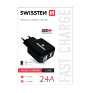 Swissten Smart IC 2x USB 2.1A Power - cena, srovnání