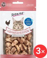 Dokas Mrazom sušené kuracie srdiečka pre mačky 3x15g - cena, srovnání