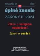 Aktualizácia II/2 2024 Zákon o verejnom obstarávaní Zákon o cenách - cena, srovnání