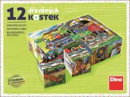 Dino Drevené kocky Mašinka 12ks - cena, srovnání