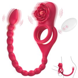 Superlove Dual Penis Ring with Anal Stimulator