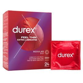 Durex Feel Thin Extra Lubricated 24ks