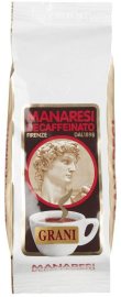 Manaresi Bezkofeínová zrnková káva 250g