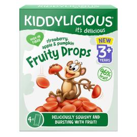 Kiddylicious Želé cukríky ovocné jahoda, jablko a tekvica 64g