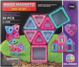 Lamps Magnetická stavebnica 30ks ružová