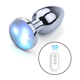 Kiotos Vibrating Aluminium LED Buttplug Small