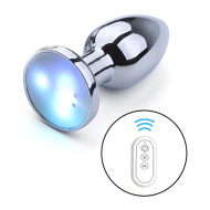 Kiotos Vibrating Aluminium LED Buttplug Small - cena, srovnání