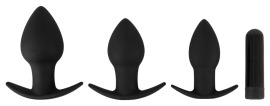 Black Velvet Vibrating Butt Plug Set