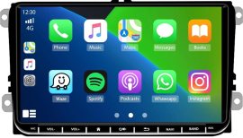 Hizpo 4 GB RAM Autorádio Volkswagen, Škoda, Seat – Passat Golf Tiguan Octavia, Fabia, Yeti