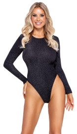 Cottelli Glittery Long Sleeved Thong Body
