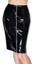 Black Level Tight-fitting Vinyl Skirt