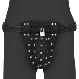 Ouch! PU Leather Chastity Jock