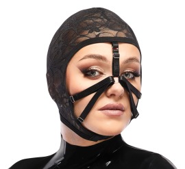 Bad Kitty Lace Head Mask with Straps