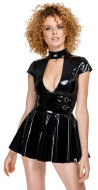 Black Level Vinyl Mini Dress with Short Sleeves - cena, srovnání