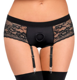 Bad Kitty Strap-On Lace Panties with Suspender
