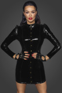 Noir Handmade F246 Short PVC Dress Fastened in the Front with Gold Clasps - cena, srovnání